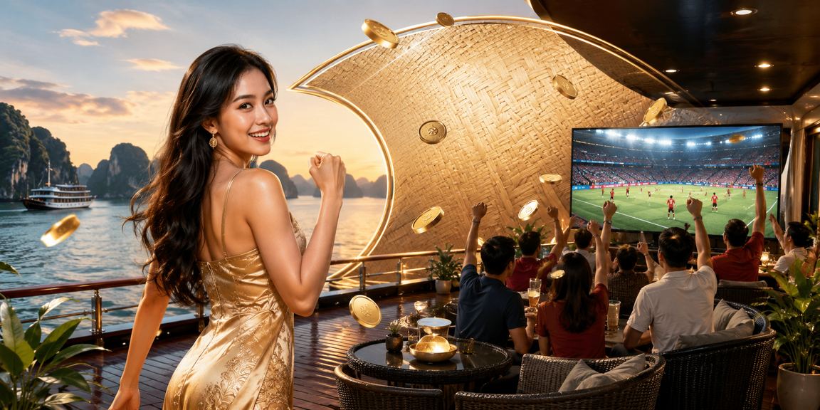 Vịnh Hạ Long và nón lá minh họa hoàn tiền trong trải nghiệm thanh toán