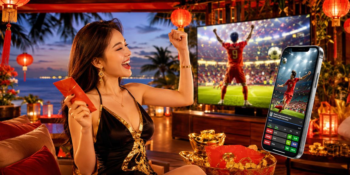 Lồng đèn Phú Quốc và bối cảnh thể thao cho thành viên VIP theo dõi lịch trận